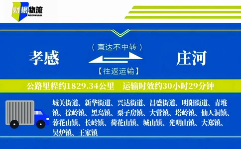 孝感到庄河物流公司