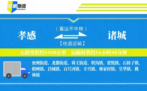 孝感到诸城物流公司