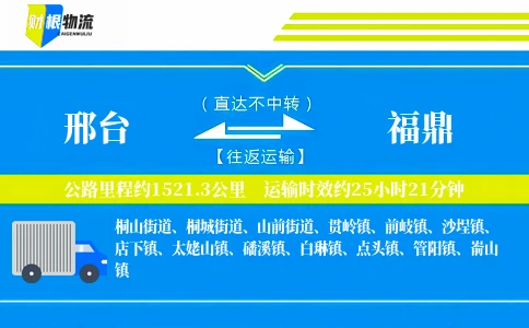 邢台到福鼎物流公司