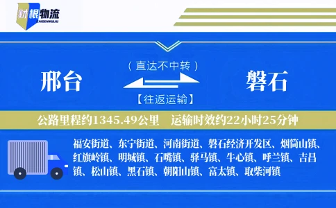 邢台到磐石物流公司