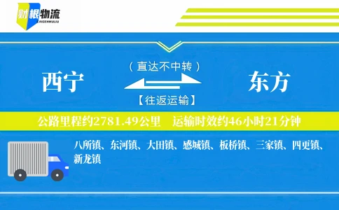 西宁到东方物流公司