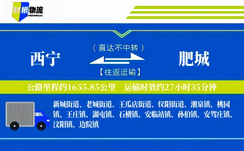 西宁到肥城物流公司