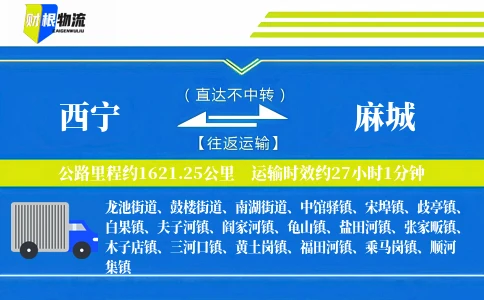 西宁到麻城物流公司