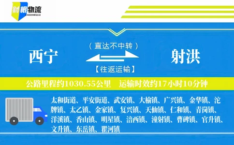 西宁到射洪物流公司