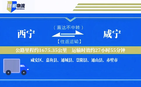 西宁到咸宁物流公司
