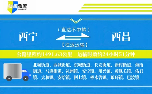 西宁到西昌物流公司