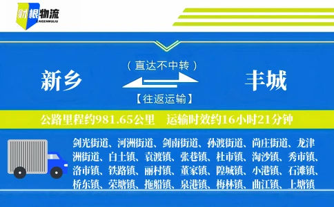 新乡到丰城物流公司