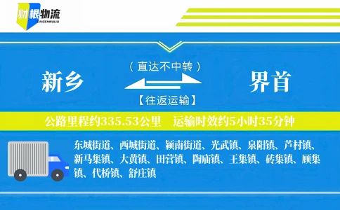 新乡到界首物流公司