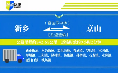 新乡到京山物流公司