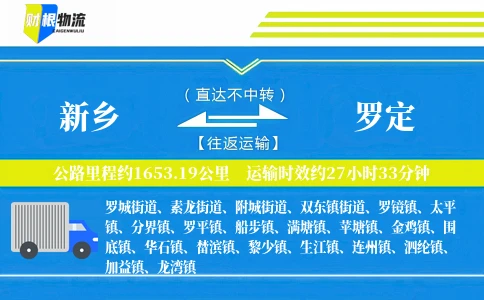 新乡到罗定物流公司