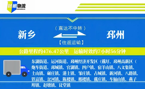 新乡到邳州物流公司