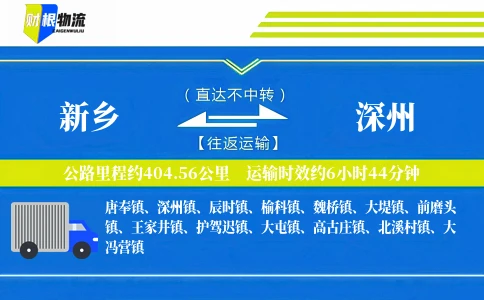 新乡到深州物流公司