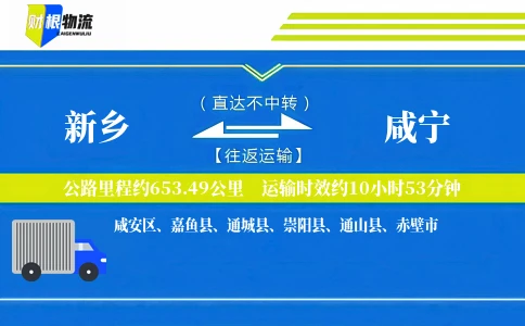 新乡到咸宁物流公司
