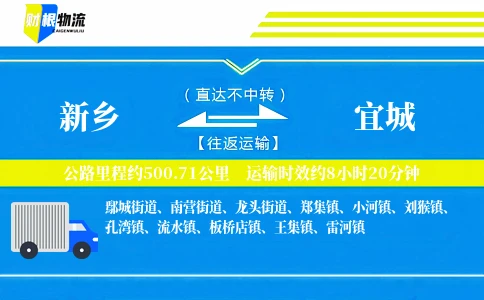 新乡到宜城物流公司