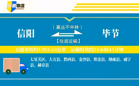 信阳到毕节物流公司