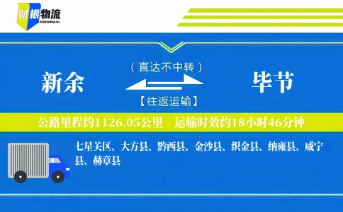 新余到毕节物流公司