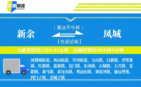 新余到凤城物流公司