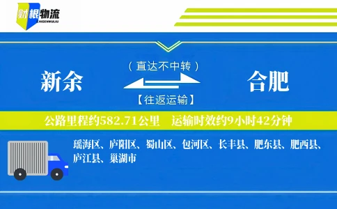 新余到合肥物流公司