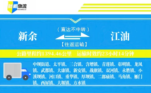 新余到江油物流公司