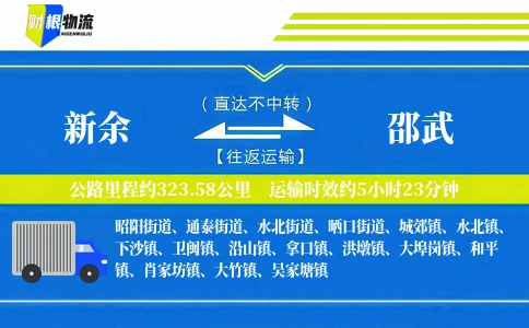 新余到邵武物流公司