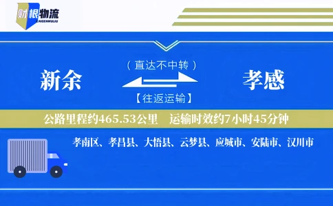 新余到孝感物流公司