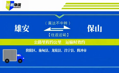 雄安到保山物流公司