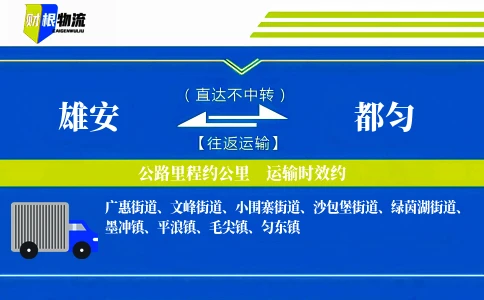 雄安到都匀物流公司