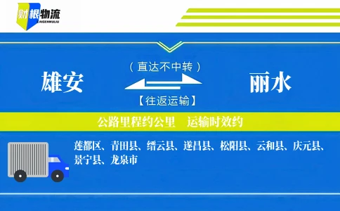 雄安到丽水物流公司