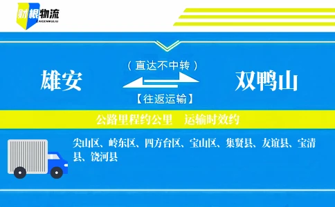 雄安到双鸭山物流公司