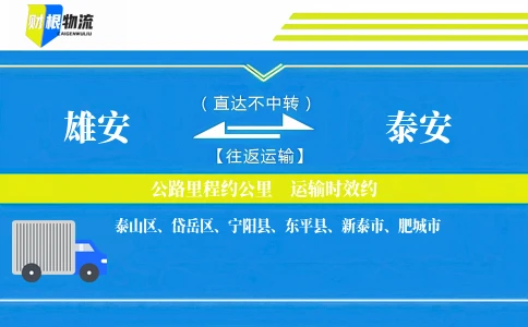 雄安到泰安物流公司