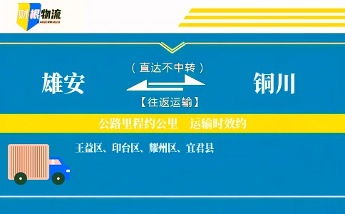 雄安到铜川物流公司