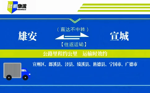 雄安到宣城物流公司