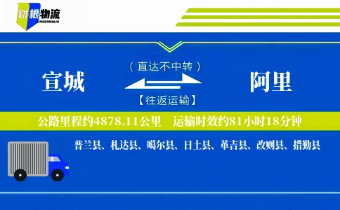宣城到阿里物流公司
