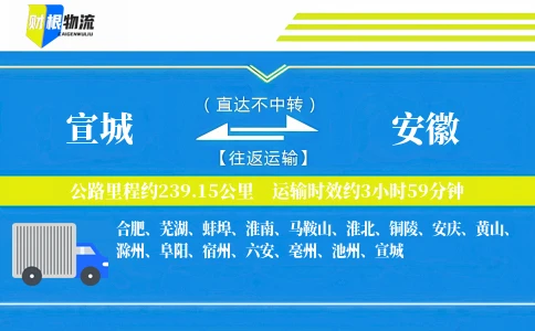 宣城到安徽物流公司