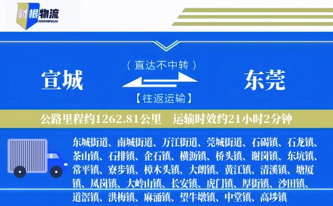宣城到东莞物流公司