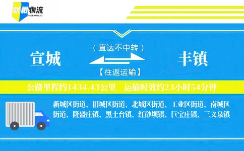 宣城到丰镇物流公司