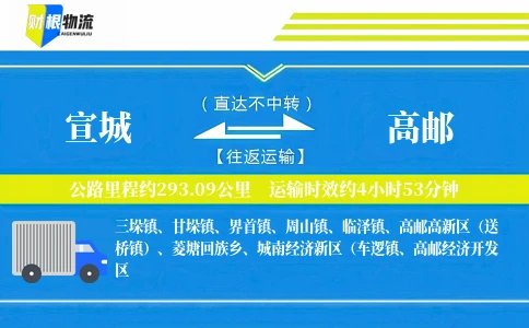 宣城到高邮物流公司