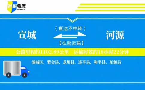 宣城到河源物流公司