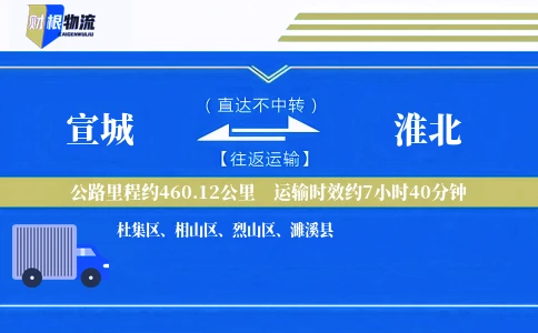 宣城到淮北物流公司