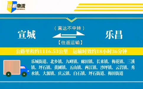 宣城到乐昌物流公司