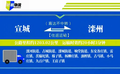 宣城到滦州物流公司