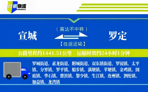 宣城到罗定物流公司