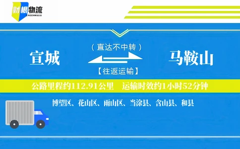 宣城到马鞍山物流公司