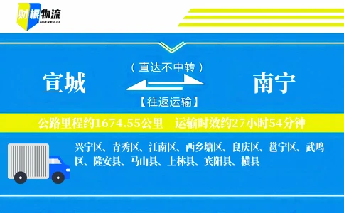 宣城到南宁物流公司