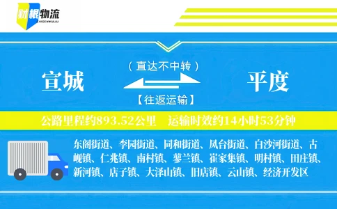 宣城到平度物流公司