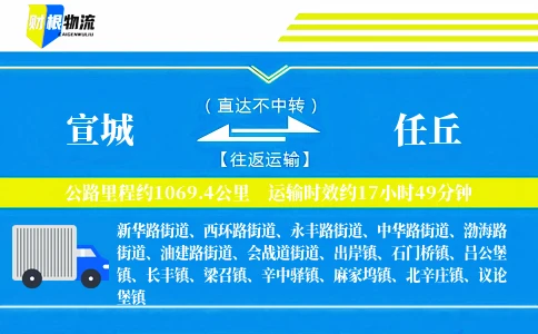 宣城到任丘物流公司