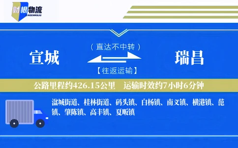 宣城到瑞昌物流公司