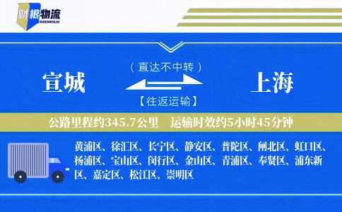 宣城到上海物流公司