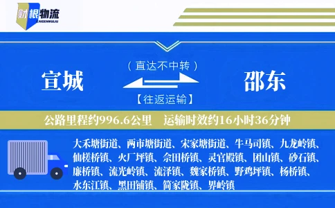 宣城到邵东物流公司