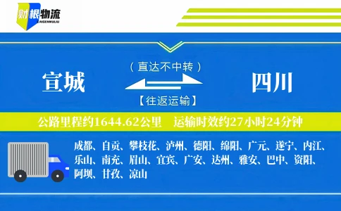 宣城到四川物流公司